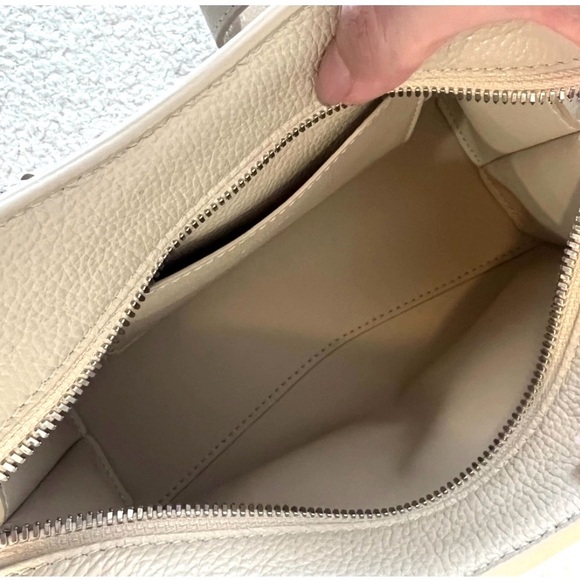 Auth LIKE NEW Balenciaga Neo mini Cream calfskin Leather Handbag 2 way strap - Picture 9 of 14